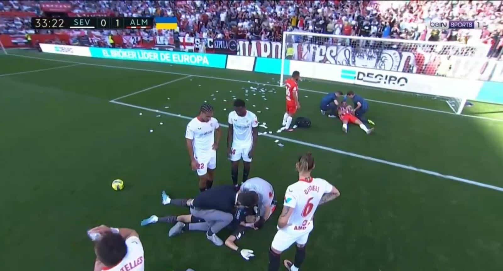 لحظة إصابة بونو