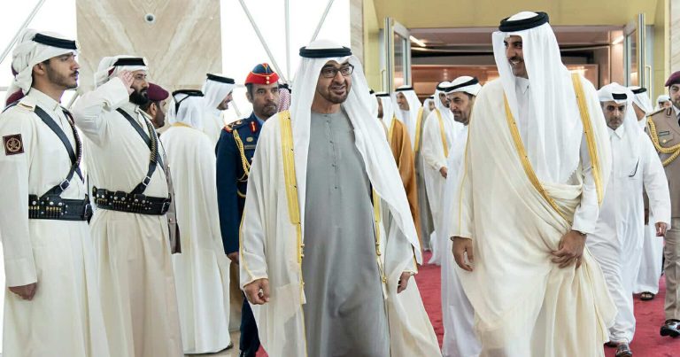 محمد بن زايد و أمير قطر watanserb.com