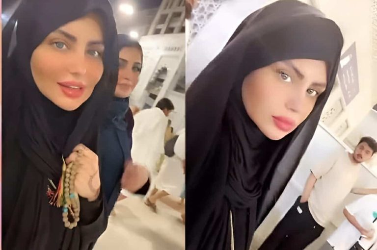 حليمة بولند لم تستطع التخلي عن مكياجها وغنجها حتى أمام الكعبة! (فيديو) watanserb.com