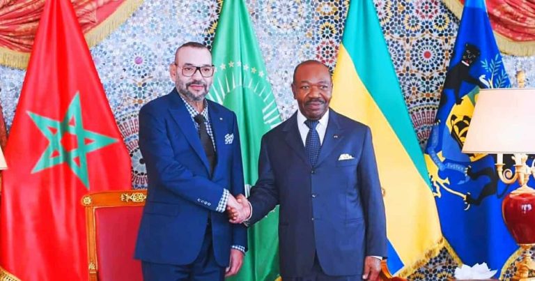 رئيس الغابون يبكي الحضور بحديثه عن محمد السادس وما فعله من أجله(شاهد) علي بونغو و محمد السادس watanserb.com