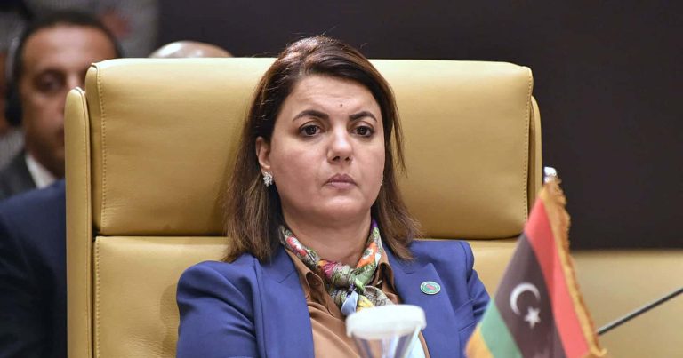 وزيرة الخارجية الليبية نجلاء المنقوش watanserb.com