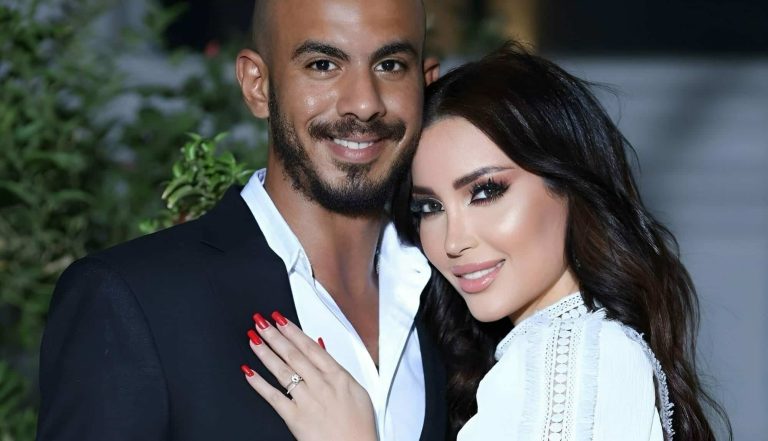 نسرين طافش تطبع قبلة غرامية على فم زوجها مع رقصة احتفالا بعودته لها (فيديو) watanserb.com
