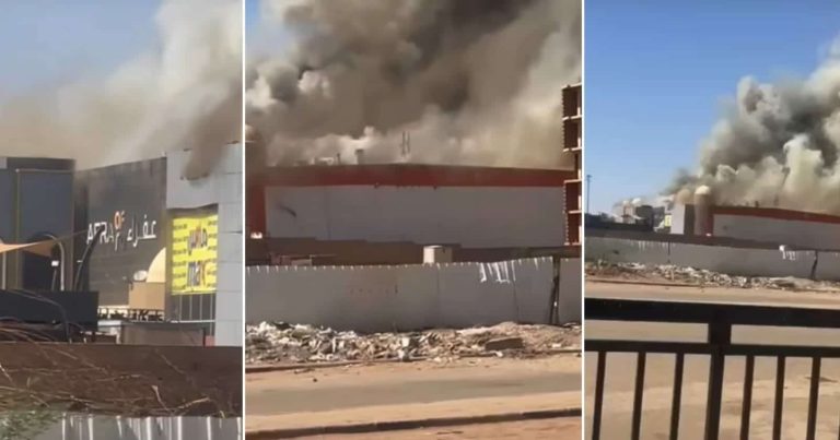 حرب السودان تلتهم كل شيء.. لقطات مفزعة لحريق ضخم في مجمع عفراء مول watanserb.com