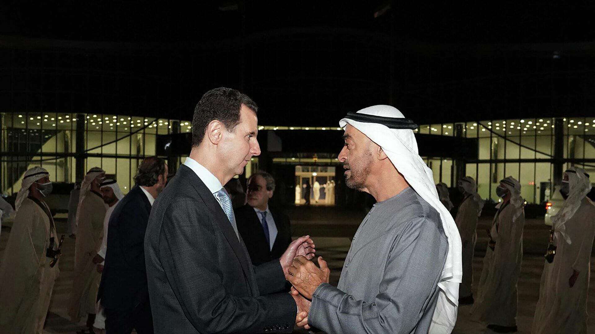 مقابلة الأسد لمحمد بن زايد