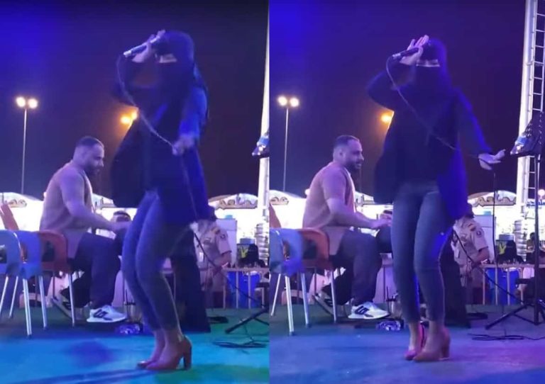 غضب سعودي من رقص وغناء منقبة في أبها
