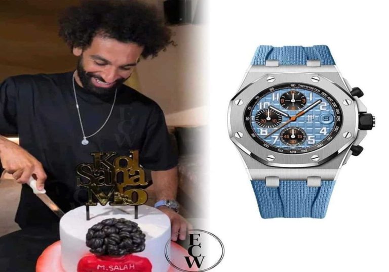 ساعة محمد صلاح تخطف الأنظار في حفل عيد ميلاده ال31.. كم يبلغ ثمنها؟! ساعة محمد صلاح