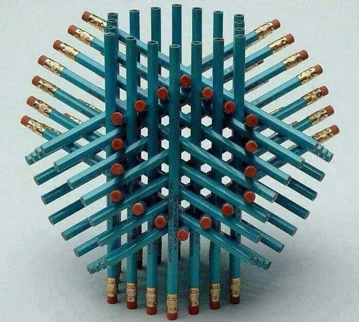 هل يمكنك معرفة العدد الإجمالي لأقلام الرصاص في الصورة؟