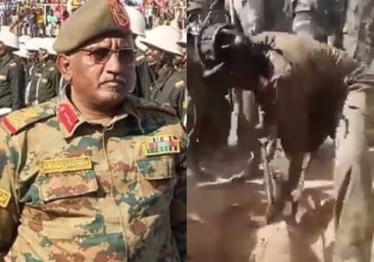 السودان.. شاهد اللواء ياسر فضل الله وهو يحفر قبره بيده قبل اغتياله في ظروف غامضة