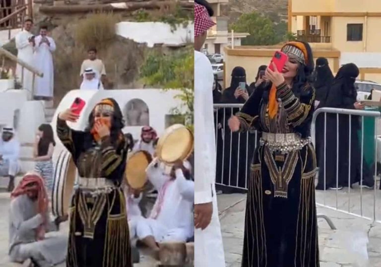 بالزيّ العسيري.. هكذا تفاعلت حليمة بولند مع "العرضة الجنوبية"