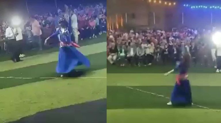 راقصة في حفل تكريم أوائل الثانوية العامة في القليوبية