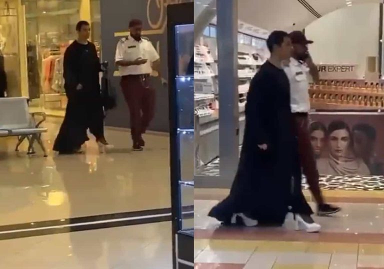 بالعباءة والكعب العالِ.. متشبه بالنساء يثير صدمة السعوديات في الخُبر بالعباءة والكعب العالِ.. متشبه بالنساء يثير صدمة السعوديات في الخُبر