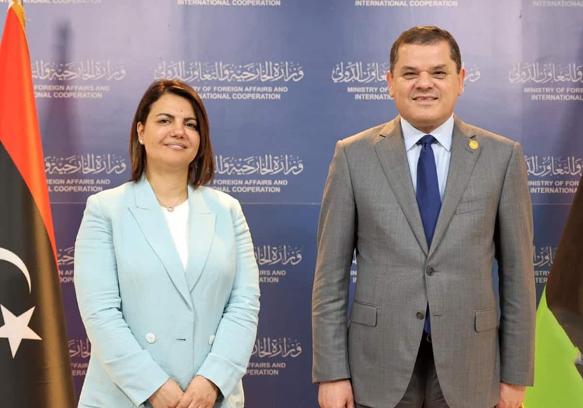 عبد الحميد الدبيبة ونجلاء المنقوش