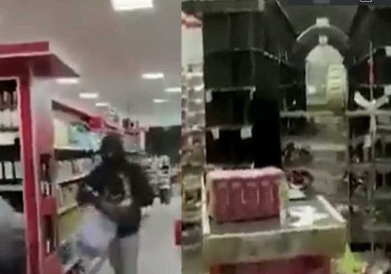 الطريق إلى الهاوية.. فيديو صادم لعملية نهب واسعة ضربت أحد محال الأرجنتين