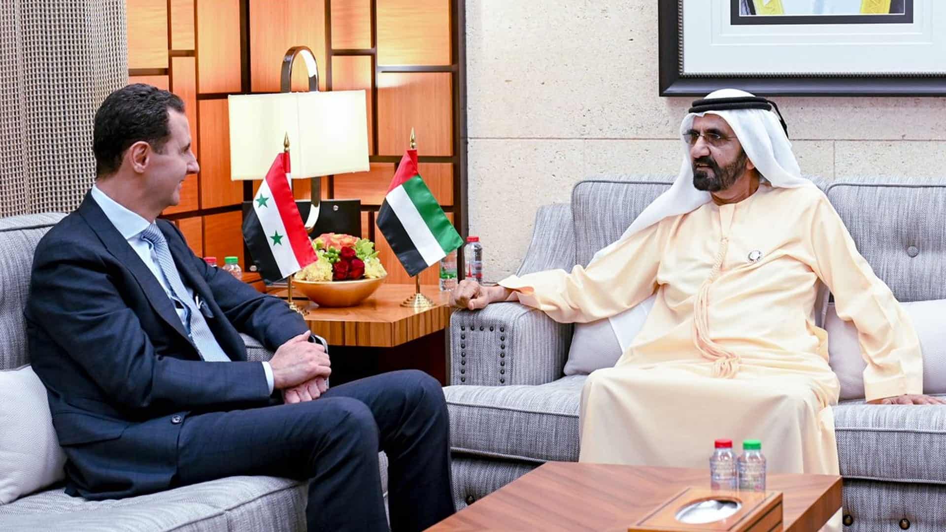 محمد بن راشد وبشار الأسد