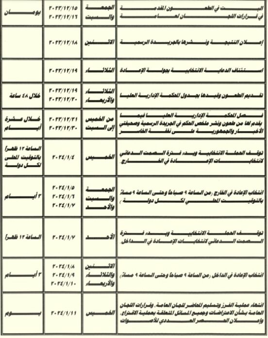 تقويم مصر 