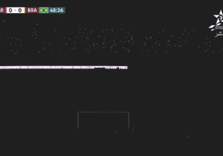انقطاع التيار الكهربائي في مباراة المغرب والبرازيل