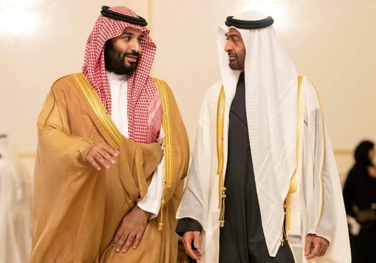 محمد بن سلمان ومحمد بن زايد يرفضان الوقوف دقيقة صمت على ضريح “غاندي” (شاهد) محمد بن سلمان ومحمد بن زايد يرفضان الوقوف دقيقة صمت على ضريح "غاندي"