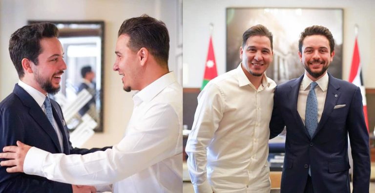 لقاء محمد عدنان وولي العهد الأردني الأمير الحسين بن عبد الله الثاني