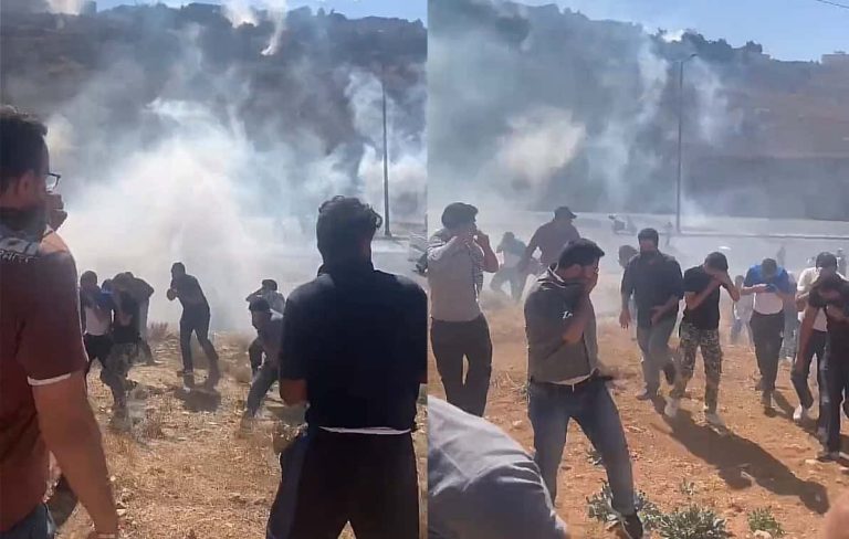 الأمن الأردني يقمع المتظاهرين على حدود فلسطين