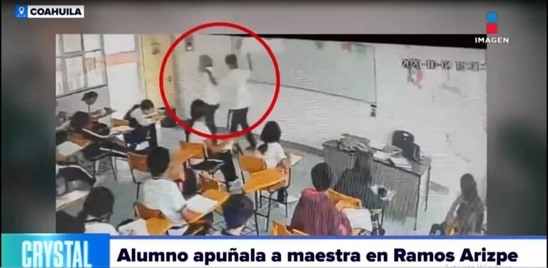 فيديو صادم لطالب مدرسة يباغت معلمته بـ 6 طعنات في ظهرها داخل الفصل (شاهد) لحظة طعن الطالب لمعلمته