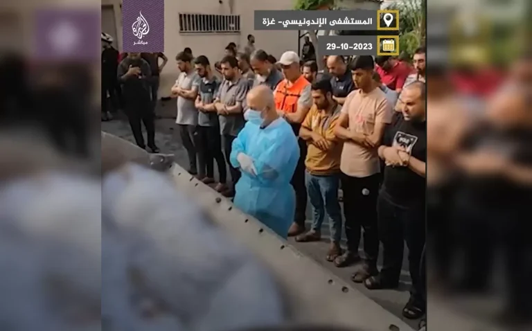 تشييع الشهداء في جرافة في غزة