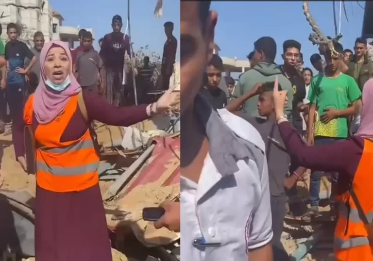 “أمانة طلعولي لو واحد بس”.. فيديو مؤلم لمُسعفة فلسطينية ذهبت للمكان المستهدف لتتفاجئ بقصف الاحتلال لمنزلها بغزة مسعفة فلسطينية