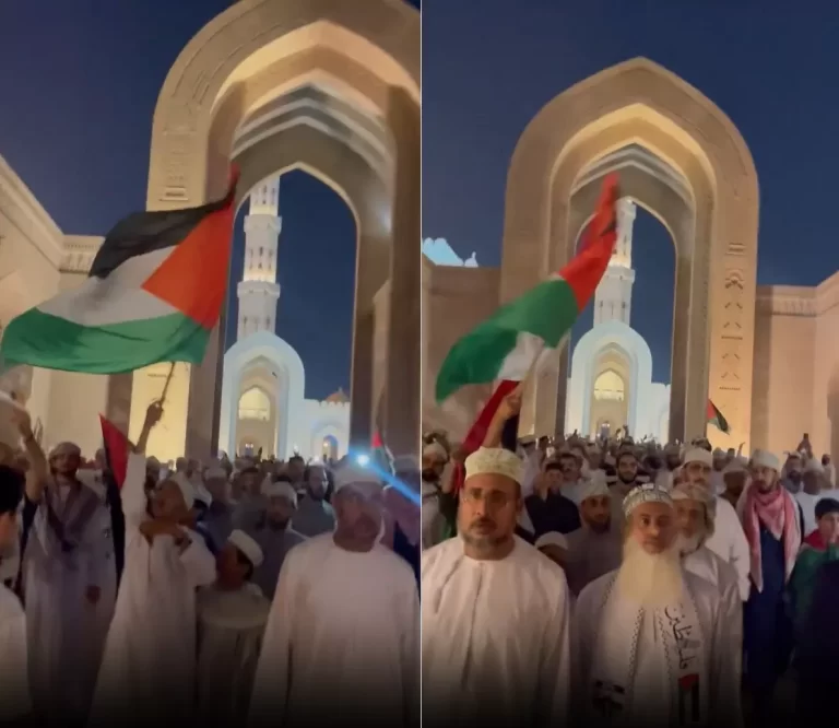 صور أبو عبيدة تجوب مسقط وعمانيون يتظاهرون لوقف تصدير النفط للدول الداعمة لإسرائيل (فيديو) مظاهرة تضامنية مع فلسطين في شوارع مسقط
