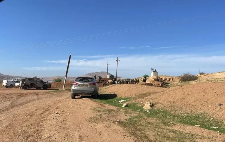 موقع دهس جنود إسرائيليين بالأغوار