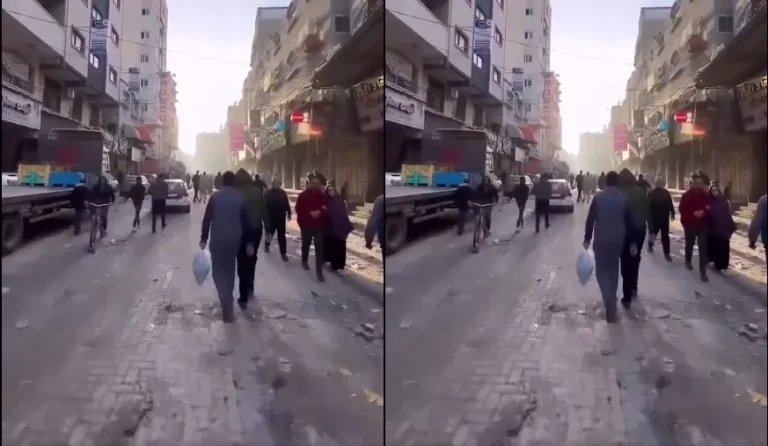 نازحون يعودون إلى بيوتهم مع بدء سريان الهدنة الإنسانية
