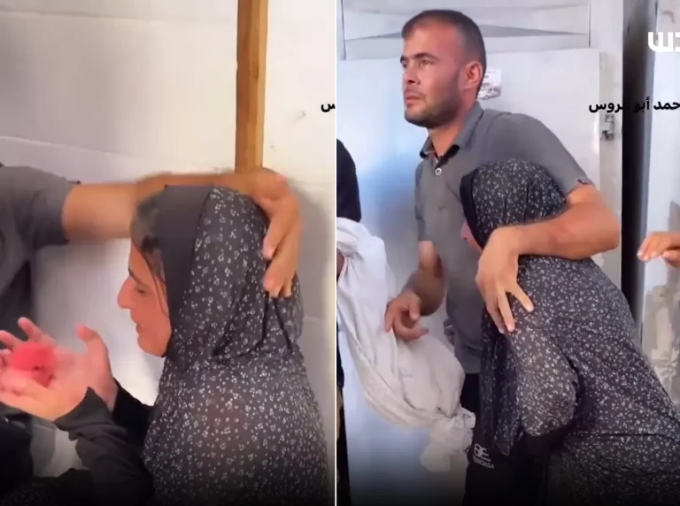 ربطة الشعر آخر ذكرى من أطفال غزة.. وداع مؤلم لطفلة استشهدت في غارة إسرائيلية (شاهد) أم وأب يودعان طفلتهما