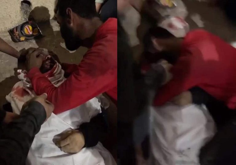“تغمضش عينيك خليك مفتح”.. مشهد مؤثر من وداع شاب فلسطيني لصديقه الشهيد بقصف الاحتلال على غزة وداع شاب فلسطيني لصديقه الشهيد في غزة
