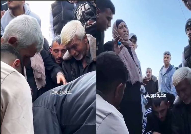وداع أم فلسطينية لنجلها في غزة