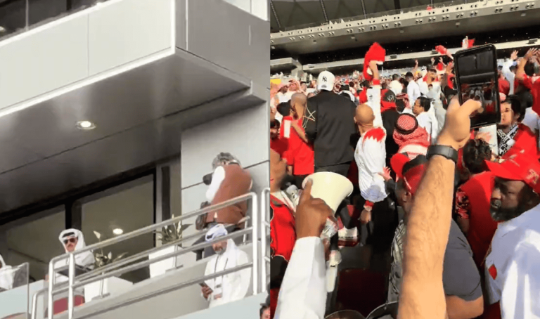 “شكراً يا تميم”.. بحرينيون يهتفون لأمير قطر جماعيا من المدرجات (فيديو) شكراً يا تميم".. بحرينيون يهتفون لأمير قطر جماعيا من المدرجات