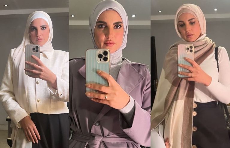 درة درة بالحجاب في كواليس تصوير مسلسل اثبات نسب