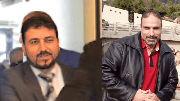 القائدان بكتائب القسام "سمير فندي" مسؤول عمليات حركة المقاومة الإسلامية حماس في جنوب لبنان و"عزام الأقرع"