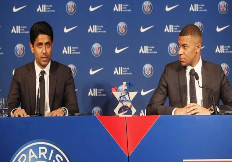 الخليفي يصدم مبابي بهذا التصريح بعد أنباء اتفاقه مع ريال مدريد! ناصر الخليفي وكيليان مبابي