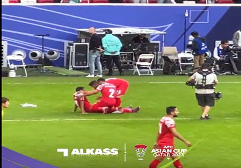 بكاء لاعب منتخب نشامى الأردن