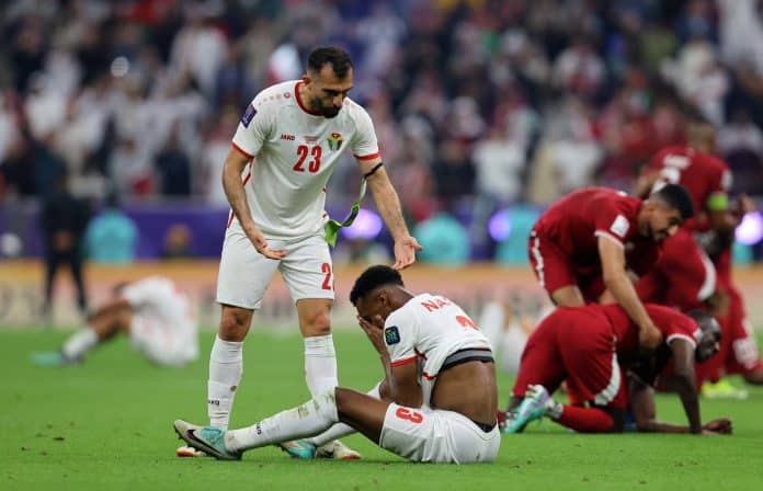 خسارة المنتخب الأردني أمام قطر