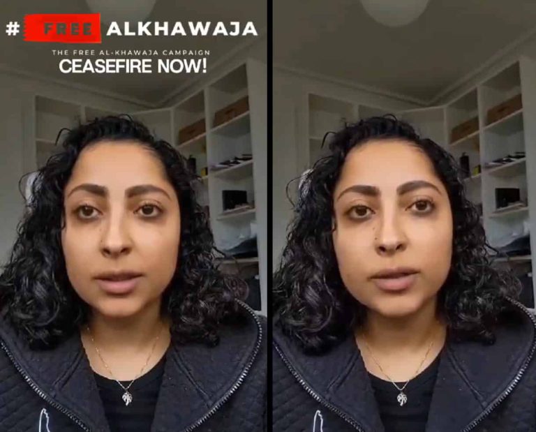ناشطة بحرينية توظّف إصابتها بالسرطان سعيا لإطلاق سراح والدها المعتقل وإيقاف حرب غزة الناشطة البحرينية مريم الخواجة