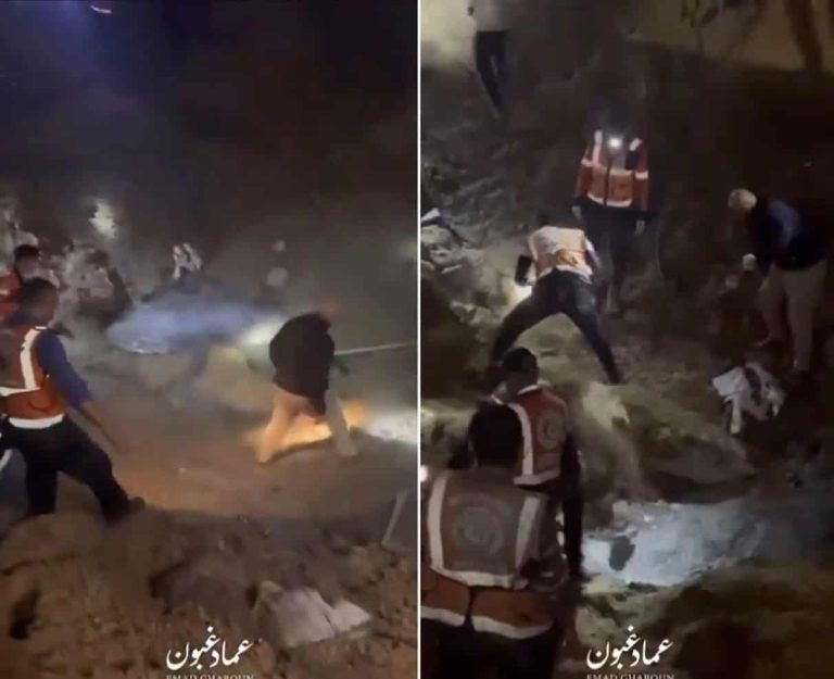 قصف مقبرة في غزة