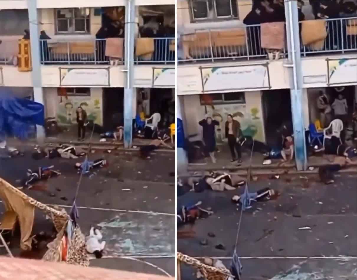 انقطاع الإنترنت أخفى الكثير من مجازر غزة.. لقطات مروعة من القطاع مجزرة مروعة في مدرسة للنازحين في غزة