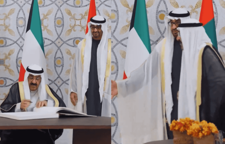 تواضع أم استعراض؟.. تصرف محمد بن زايد مع أمير الكويت يلقى تفاعلا (فيديو) تواضع أم استعراض؟.. تصرف محمد بن زايد مع أمير الكويت يلقى تفاعلا
