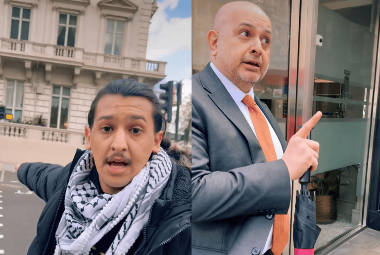 "ندوس عليك انت والأمير".. معارض كويتي يوبخ سفير الكويت بدر العوضي في لندن ويدفعه للهرب