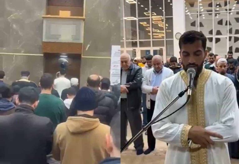 موسى التعمري يؤم المصلين في صلاة التراويح
