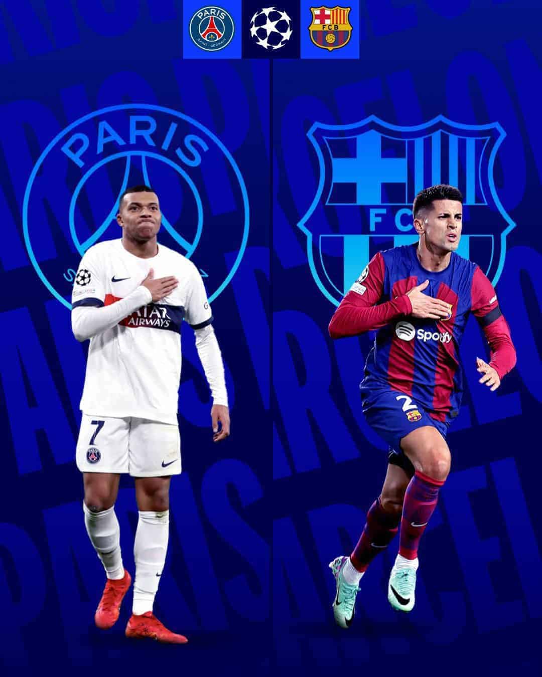 إياب ربع نهائي دوري أبطال أوروبا بين برشلونة وباريس سان جيرمان