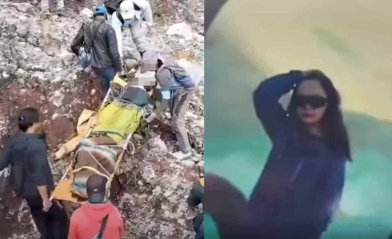 سقوط سائحة في فوهة بركان نشط في إندونيسيا