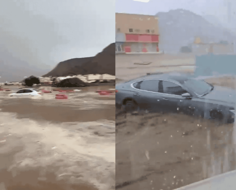بعد دبي.. سيول مرعبة تجتاح المدينة المنورة بالسعودية وتبتلع السيارات (فيديو) بعد دبي.. سيول مرعبة تجتاح المدينة المنورة بالسعودية وتبتلع السيارات