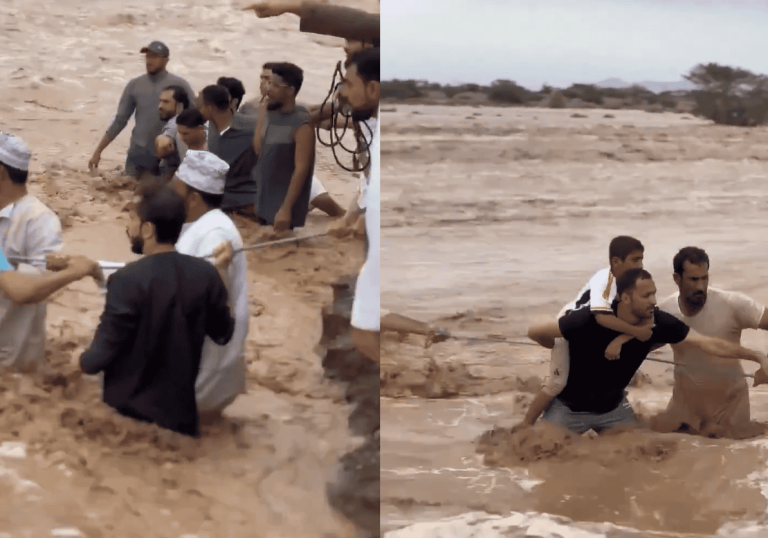 منخفض المطير.. سيول مرعبة تحاصر العمانيين وارتفاع عدد المتوفين والمفقودين
